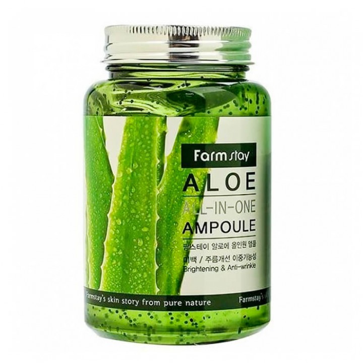 Farmstay Многофункциональная ампульная сыворотка с экстрактом алоэ Aloe All-In One Ampoule 250 мл