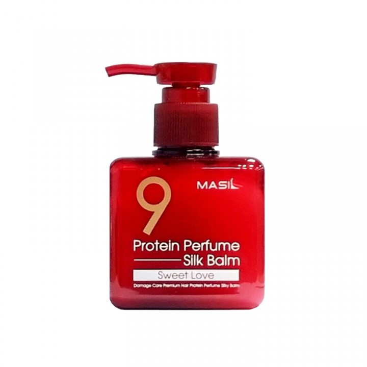 MASIL 9 PROTEIN PERFUME SILK BALM SWEET LOVE Несмываемый протеиновый бальзам для поврежденных волос с ароматом ириса 180мл