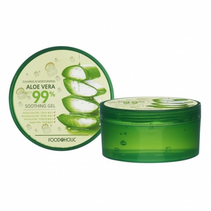 FOODAHOLIC CALMING & MOISTURIZING ALOE VERA 99% 300ml SOOTHING GEL Успокаивающий гель с экстрактом алоэ