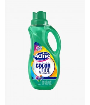 ACTIVE Гель для стирки цветного белья "COLOR CARE Poly Wash" 1500 мл, Green ACTIVE Гель для стирки цветного белья "COLOR CARE Poly Wash" 1500 мл, Green