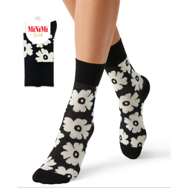 Minimi Носки TREND 4214 цветы Nero 35-38