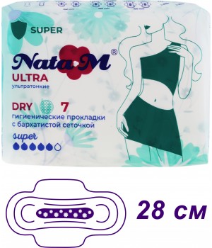 81589 NataM Прокладки гигиенические 7шт New Ultra Super Dry