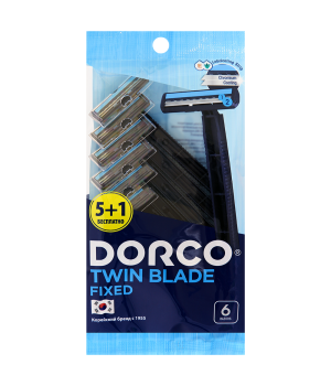 DORCO Одноразовый бритвенный станок 6 шт.TG 708NV-6P/TG708N(5+1)/TG 708-6P-