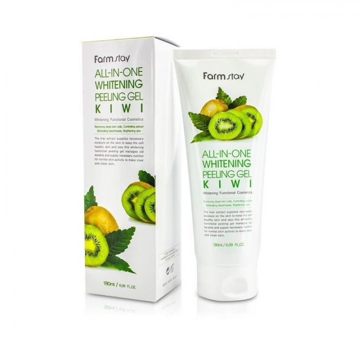 Farmstay Пилинг для лица осветляющий с экстрактом киви All-In-One Whitening Peeling Gel Kiwi 180 мл