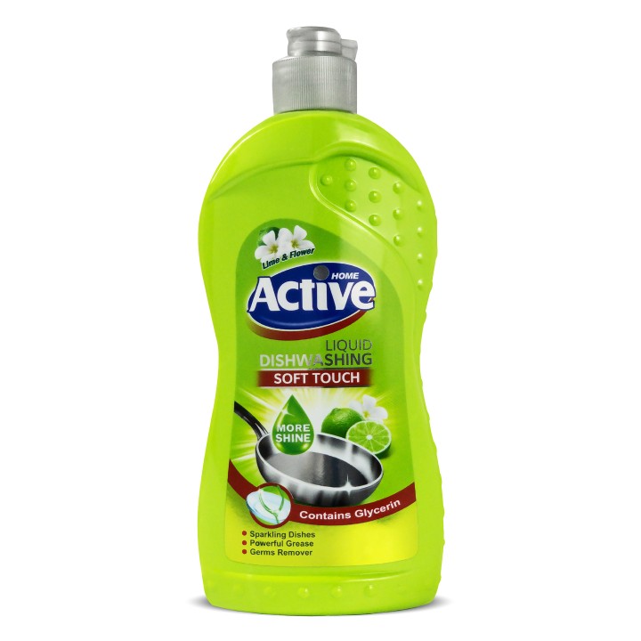 ACTIVE Гель для мытья посуды "Лайм и цветы", 500 мл, Green ACTIVE Гель для мытья посуды "Лайм и цветы", 500 мл, Green