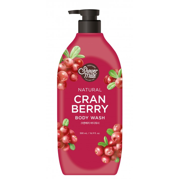 Shower Mate Гель для душа Natural КЛЮКВА / CRANBERRY, 500 мл