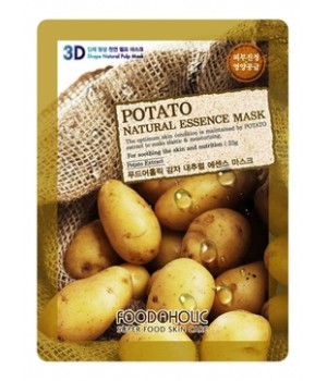 FOODAHOLIC NATURAL ESSENCE MASK #POTATO 3D Маска для лица с экстрактом картофеля
