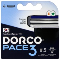 00093 DORCO PACE CROSS 3  бритв. станок + (5 кассет CROSS) с 3 лезвиями, TRC 1005,