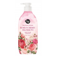 Shower Mate Гель для душа Flower Perfume РОЗА И ЦВЕТУЩАЯ ВИШНЯ, 400 мл
