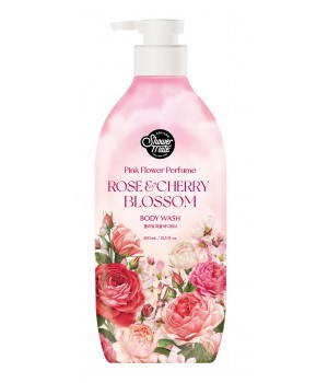 Shower Mate Гель для душа Flower Perfume РОЗА И ЦВЕТУЩАЯ ВИШНЯ, 400 мл