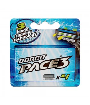 DORCO Сменные кассеты PACE 3 (4 шт.), кассеты с 3 лезвиями