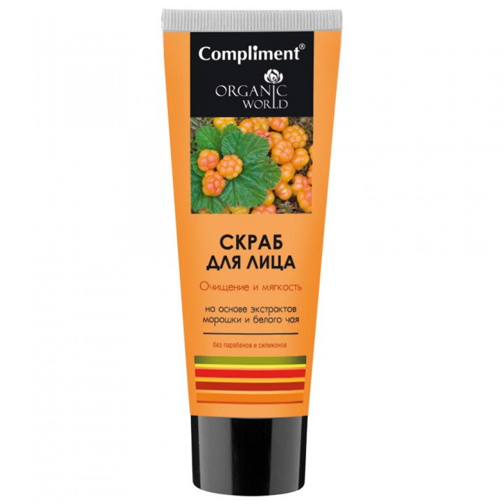 Тимекс Compliment Organic World Скраб для лица "Очищение и мягкость" 80 мл^