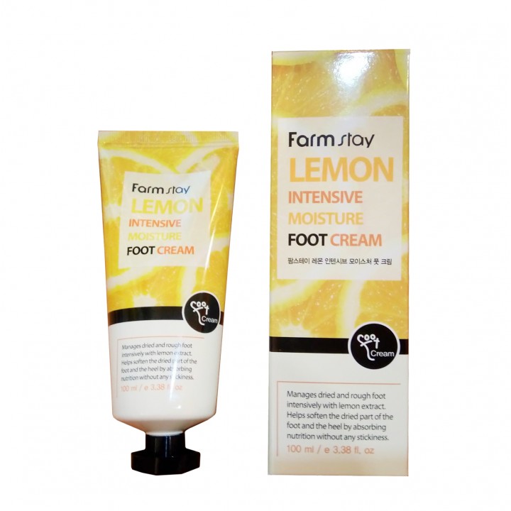 Farmstay Интенсивный увлажняющий крем для ног с лимоном Lemon Intensive Moisture Foot Cream 100 мл(СРОК 05.24)