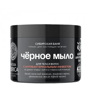 Natura Siberica Men Чёрное мыло для тела и волос с Антибактериальным эффектом 500 мл