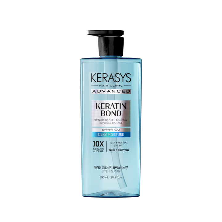 KeraSys Шампунь Керасис Advanced Keratin Bond ШЕЛКОВОЕ УВЛАЖНЕНИЕ 600 мл
