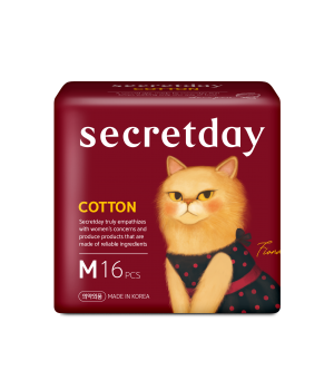 961686 SecretDay Прокладки женские гигиенические COTTON, Medium, 16 шт