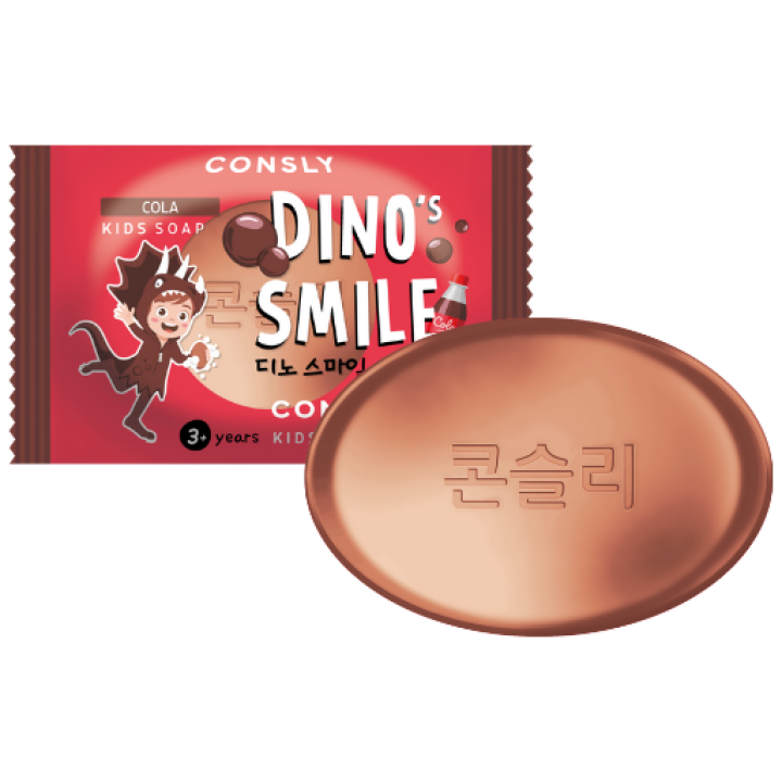 Consly Детское мыло DINO's SMILE с колой, 90 г.