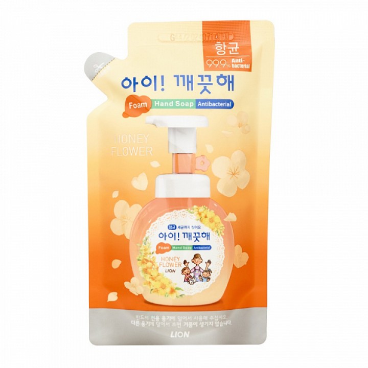 LION Ai kekute Foam handsoap honey flower 200ml Жидкое пенное мыло для рук (медовые цветы)