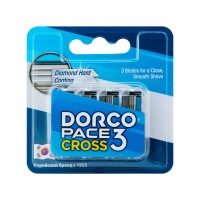 00123 DORCO PACE CROSS 3 (4 шт.) кассеты с 3 лезвиями для станка CROSS,