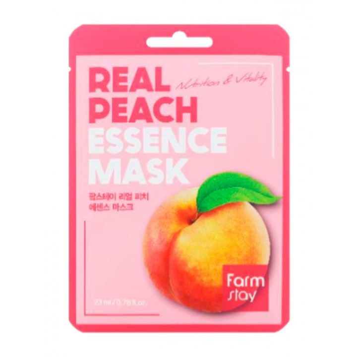 Farmstay Тканевая маска с экстрактом персика Real Peach Essence Mask 23 мл