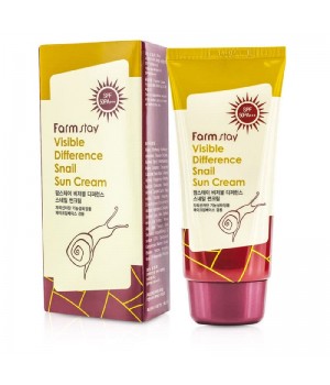 Farmstay Солнезащитный крем для лица с улиткой Visible Difference Snail Sun Cream SPF50+ PA+++ 70 мл