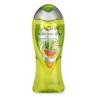 ACTIVE Гель для душа с витамином B5 "Экстракт грейпфрута" NATURAL, 400 мл. Green