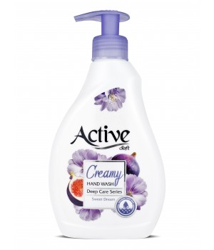 ACTIVE Жидкое крем-мыло с витамином B5 "Инжир", дозатор, 350 мл Purple