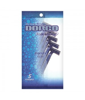DORCO TD-705, однораз.бритв. станок (5 шт.), фиксир. головка с 2 лезвиями