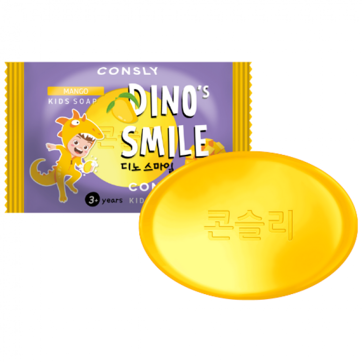 Consly Детское мыло DINO's SMILE с манго, 90 г.