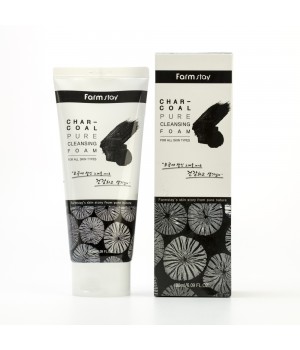 Farmstay Пенка для умывания с углем Charcoal Pure Cleansing Foam 180 мл