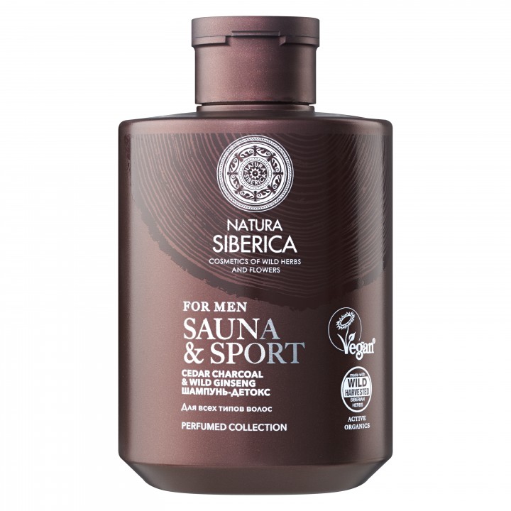 Natura Siberica Sauna & Sport for Men  Шампунь-детокс для всех типов волос, 300 мл