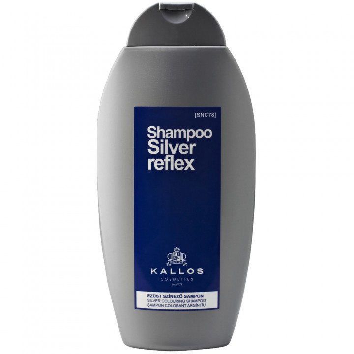 Kallos Оттеночный шампунь для осветленных и седых волос с антижелтым эффектом, 350мл