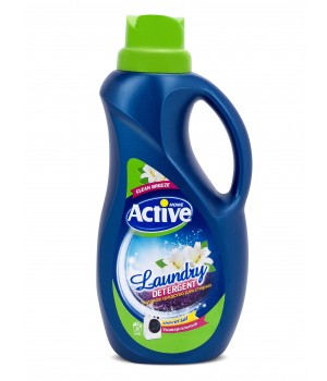 ACTIVE Гель для стирки белья универсальный "Clean Breeze" Альпийские луга, 1500 мл, Green