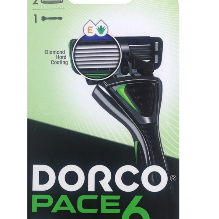 DORCO SXA1002 Станок  PACE 6  NEW (санок + 2 кассеты) сисема, 6 лезвий + 1лезвие-триммер,