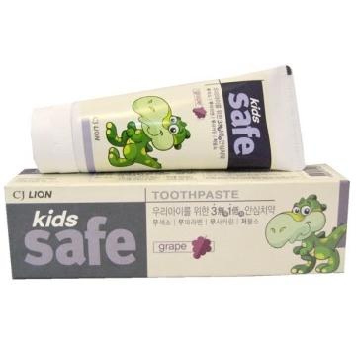LION KIDS SAFE Детская зубная паста со вкусом винограда 90g