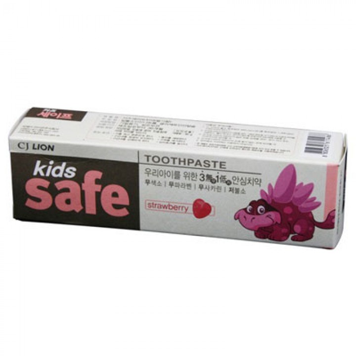 LION KIDS SAFE Детская зубная паста со вкусом клубники 90g