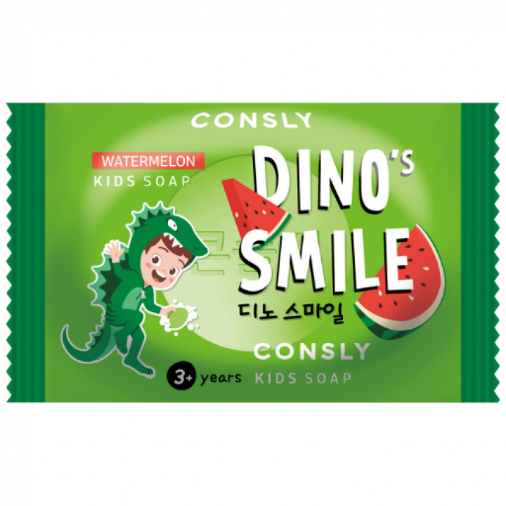 Consly Детское мыло DINO's SMILE с арбузом, 90 г.