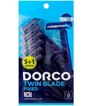 DORCO TD-705 однораз.бритв. станок (5+1 шт. Бесплатно), фиксир. головка с 2 лезвиями
