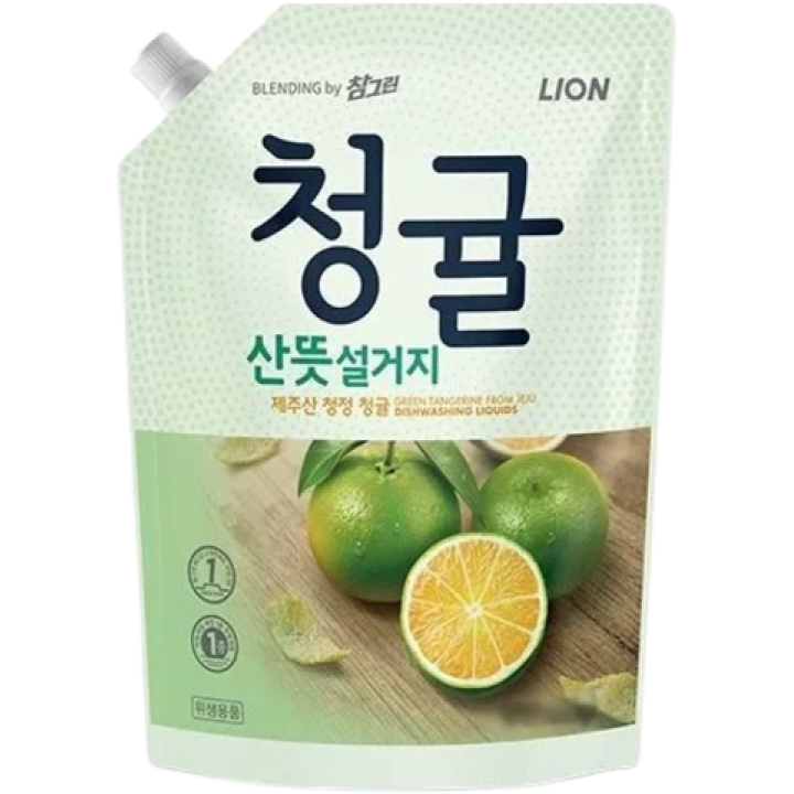 LION BLENDING Средство для мытья посуды с экстрактом японского мандарина "Chamgreen" 1000мл