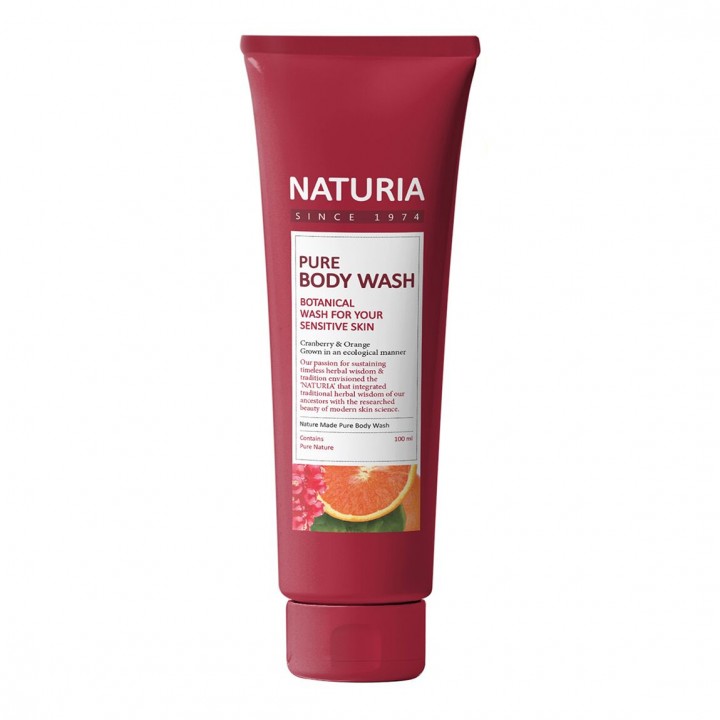 Naturia Гель для душа "Клюква и апельсин" Pure Body Wash Cranberry & Orange 100 мл