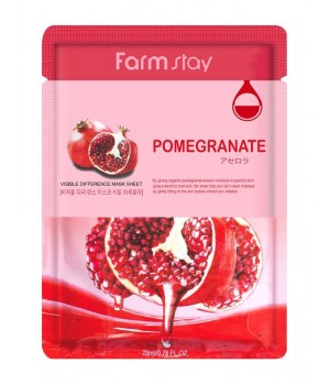 Farmstay Тканевая маска для лица с экстрактом граната Visible Difference Mask Sheet Pomegranate 23 мл