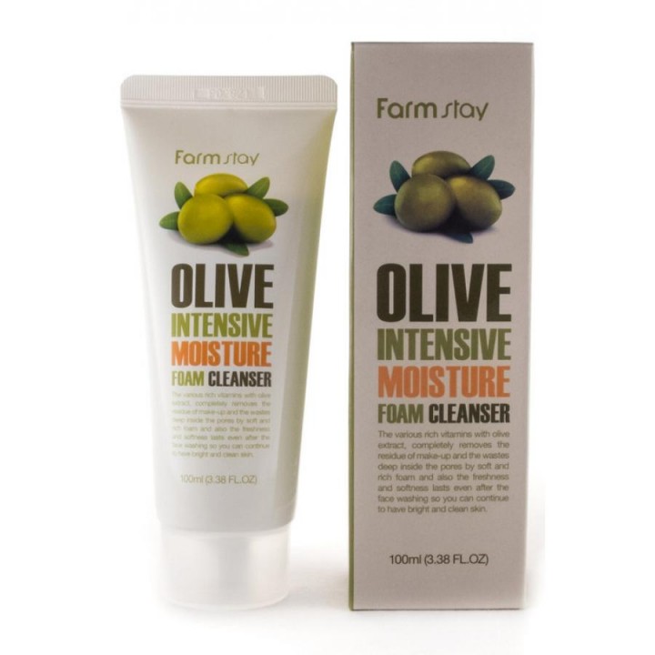Farmstay Пенка для умывания с экстрактом оливы Olive Intensive Moisture Foam Cleanser 100 мл
