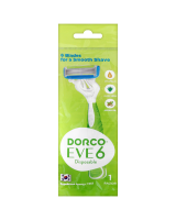DORCO Станки SX A300-1P Shai vanilla 6, Жен.однораз. ст. (1 шт.) плав. головка, 6 лезвий