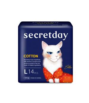961693 SecretDay Прокладки женские гигиенические COTTON, Large, 14 шт