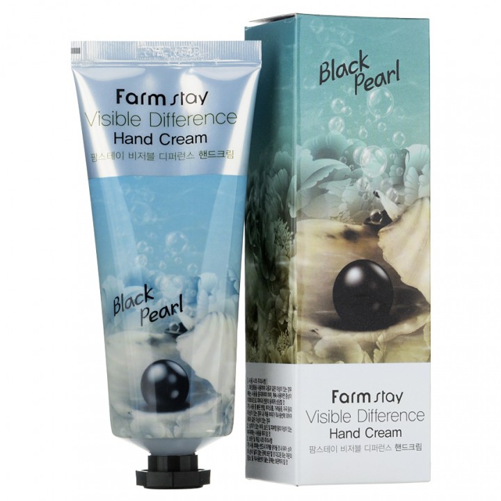 Farmstay Крем для рук с экстрактом черного жемчуга Visible Difference Hand Cream Black Pearl 100 мл