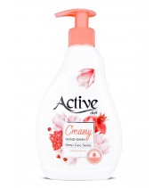 ACTIVE Жидкое крем-мыло с витамином B5 "Ромашка и гранат", дозатор, 350 мл Pink