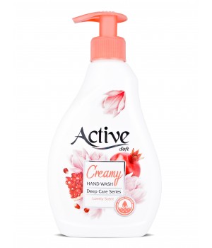 ACTIVE Жидкое крем-мыло с витамином B5 "Ромашка и гранат", дозатор, 350 мл Pink