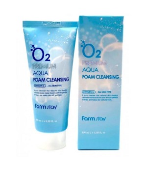 Farmstay Пенка для умывания кислородная O2 Premium Aqua Cleansing Foam 100 мл