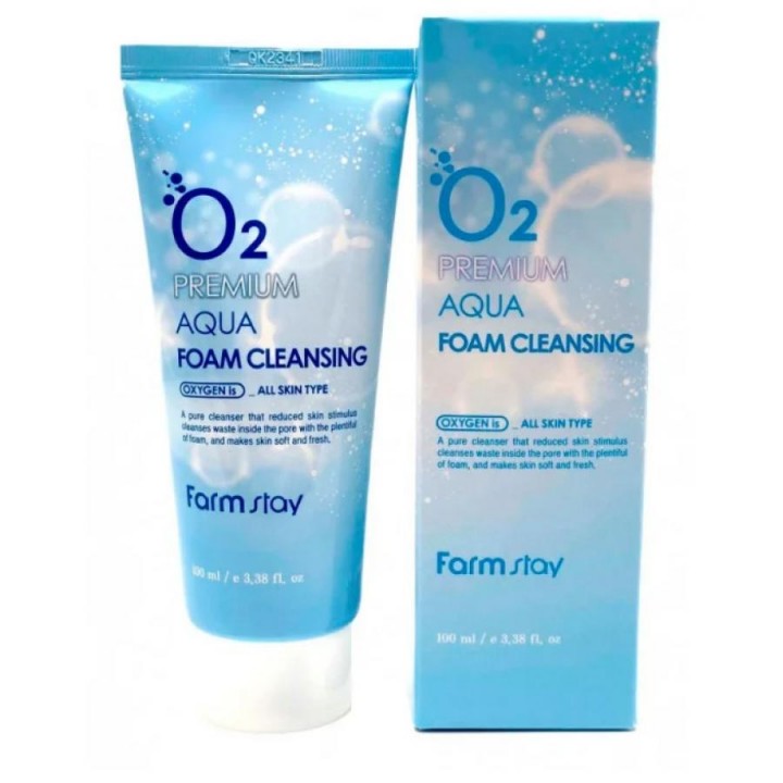 Farmstay Пенка для умывания кислородная O2 Premium Aqua Cleansing Foam 100 мл