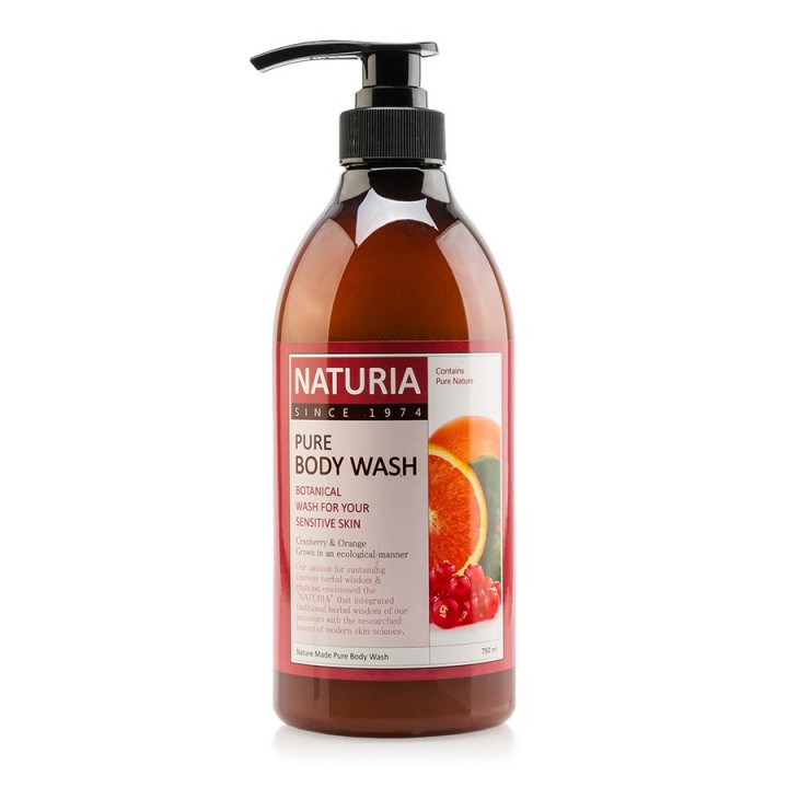 Naturia Гель для душа "Клюква и апельсин" Pure Body Wash Cranberry & Orange 750 мл